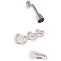 Gerber Plumbing Classics Fluted 2-Handle Wall Mounted Tub and Shower Trim Kit in Chrome, Valve Not Included G004713083